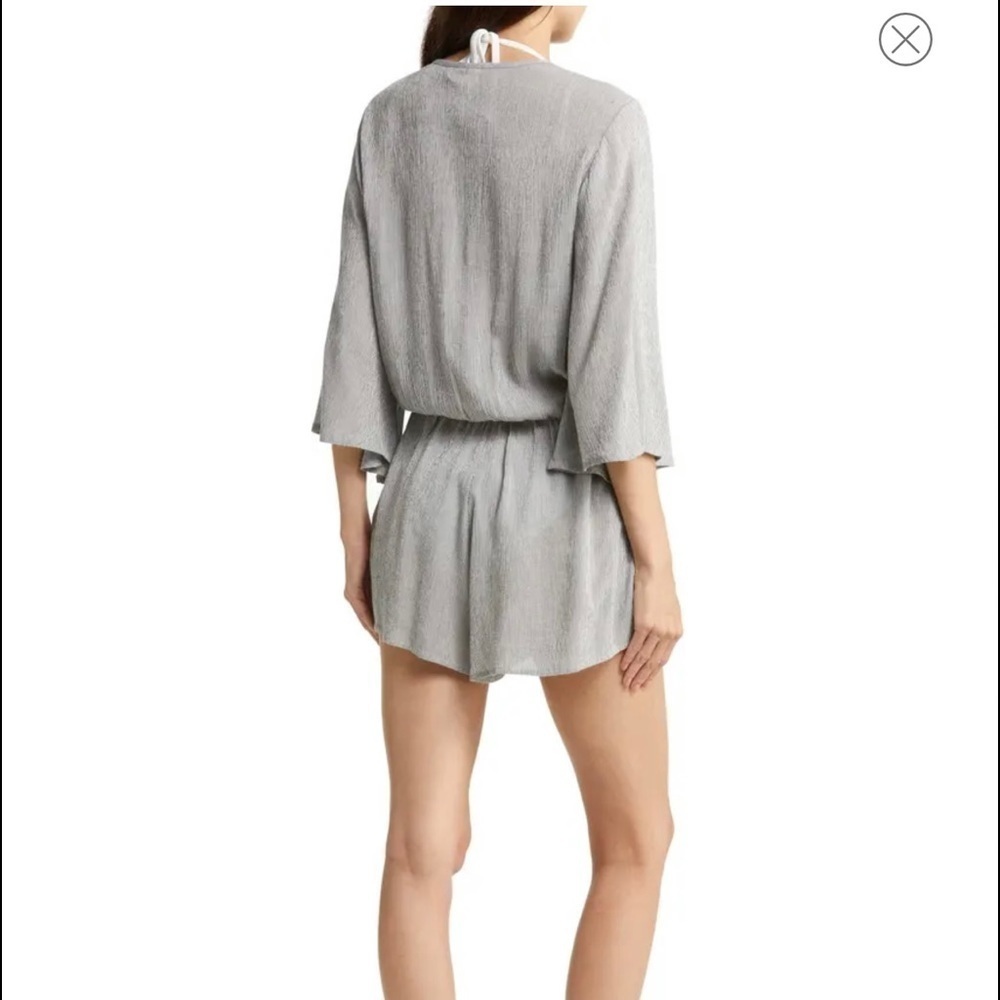 ⭐️Elan, Softest Gray, Lightweight Romper, Perfect From Beach to Brunch, Rayon, M - Picture 3 of 11